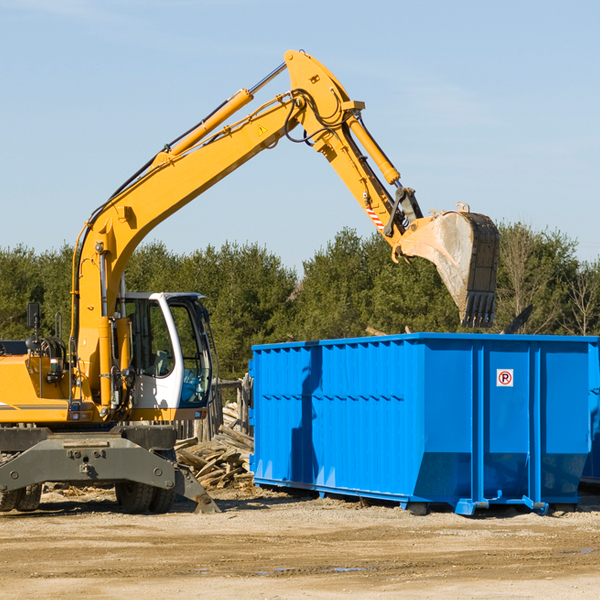 are there any restrictions on where a residential dumpster can be placed in Caballo